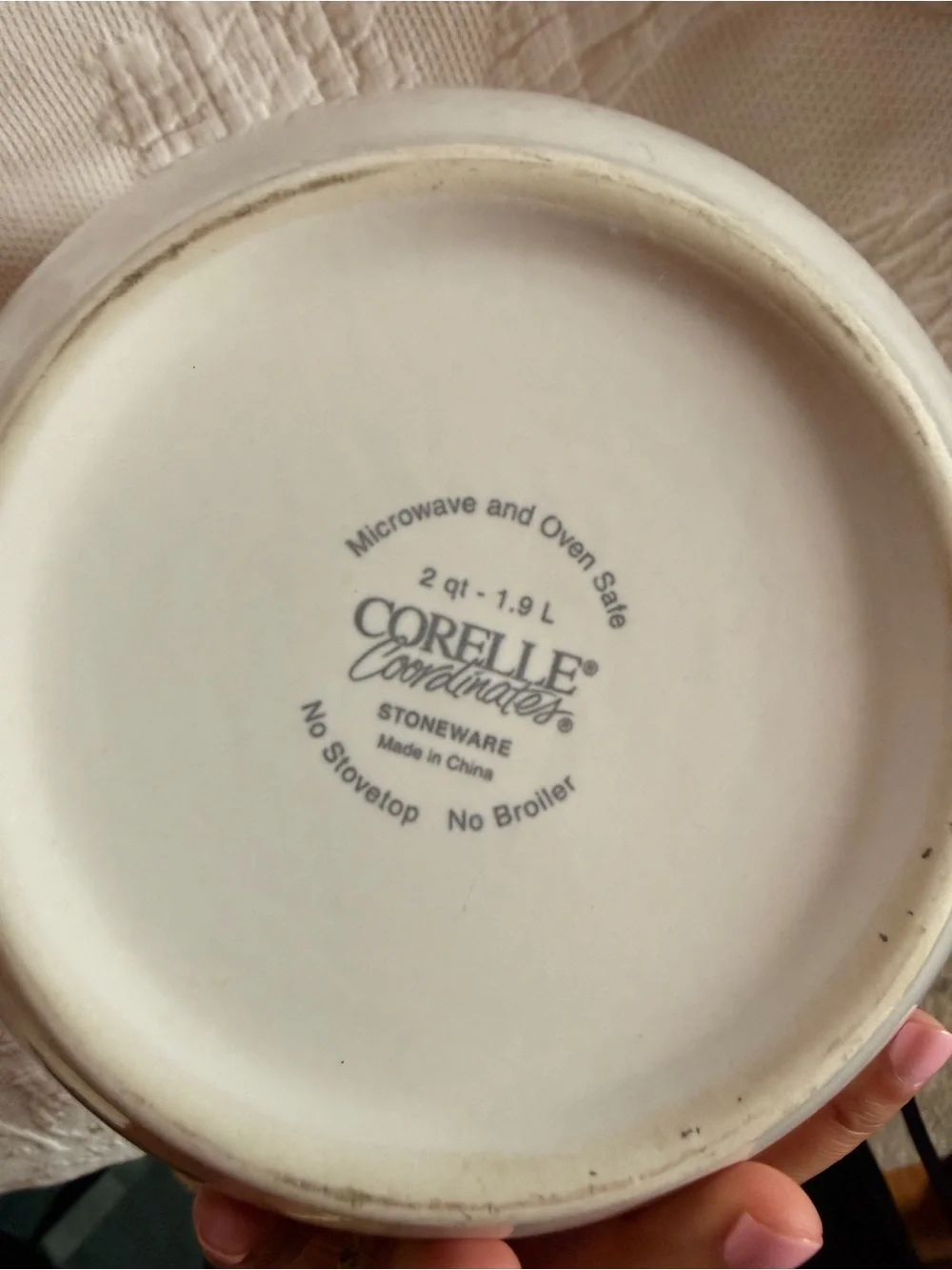 Corelle White Fruit Pattern Mixing Bowl with Pears, Apples and Berries